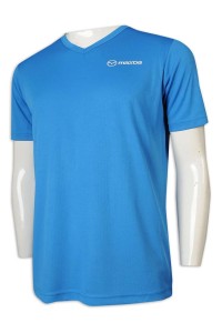 T995 manufacturer of reflective stripe v-neck t-shirts for men's wear
